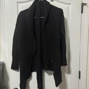 Express Dark Brown Ribbed Cardigan Sweater